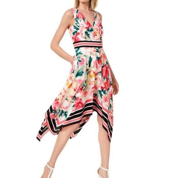 Inc Pink sleeveless Handkerchief Hem Party Dress - Picture 1 of 3